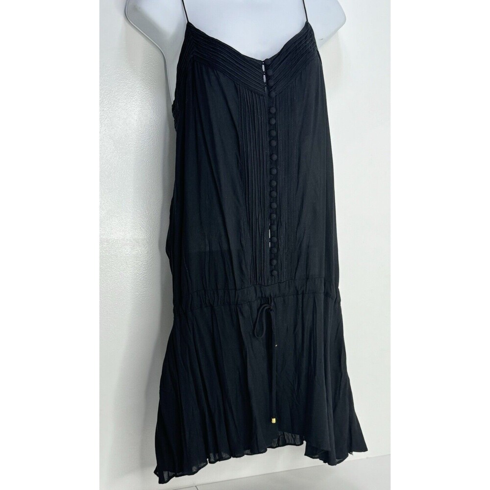 ViX Paula Hermanny Women's Sz S Shift Mini Dress Spaghetti Straps Lined Logo